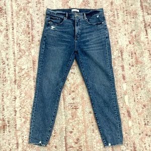 LOFT High Waist Skinny Ankle Jeans